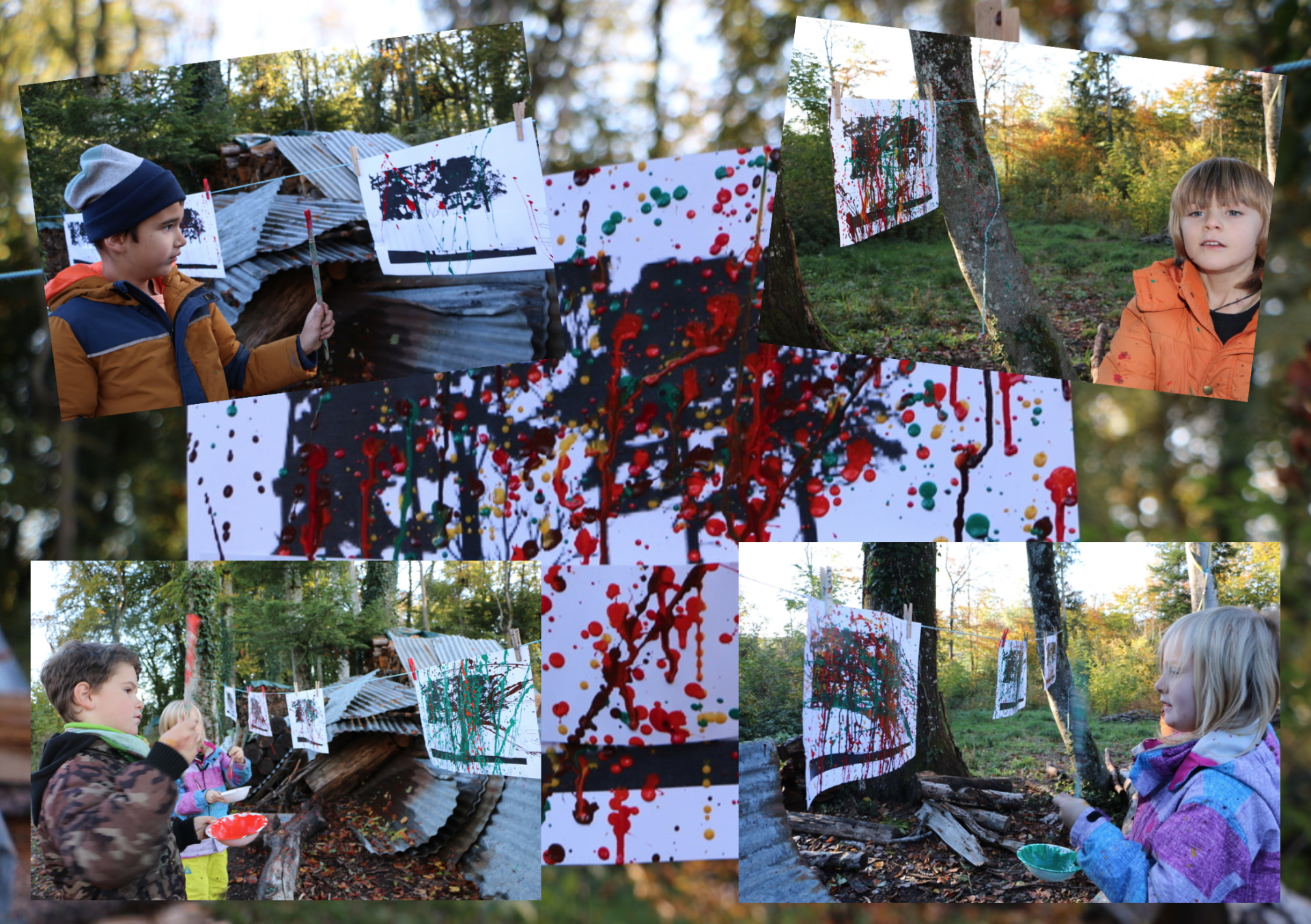 Montage peinture a la pollock